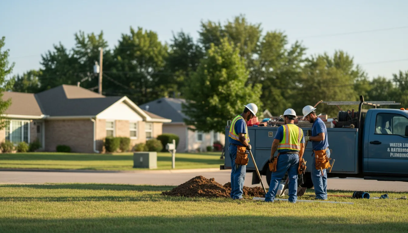 Residential water line and bathroom plumbing service in Hope, KY